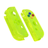 eXtremeRate Clear Lime Green Joycon Handheld Controller Housing (D-Pad Version) with Full Set Buttons, DIY Replacement Shell Case for NS Switch JoyCon & OLED JoyCon - Console Shell NOT Included - JZM510