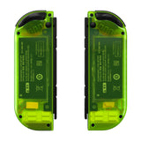 eXtremeRate Clear Lime Green Joycon Handheld Controller Housing (D-Pad Version) with Full Set Buttons, DIY Replacement Shell Case for NS Switch JoyCon & OLED JoyCon - Console Shell NOT Included - JZM510