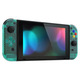 eXtremeRate Emerald Green Joycon Handheld Controller Housing (D-Pad Version) with Full Set Buttons, DIY Replacement Shell Case for NS Switch JoyCon & OLED JoyCon - Console Shell NOT Included - JZM508