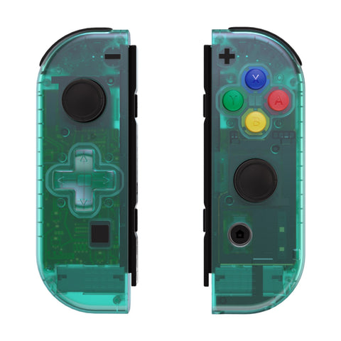 eXtremeRate Emerald Green Joycon Handheld Controller Housing (D-Pad Version) with Full Set Buttons, DIY Replacement Shell Case for NS Switch JoyCon & OLED JoyCon - Console Shell NOT Included - JZM508