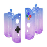 eXtremeRate Joycon Handheld Controller Gradient Translucent Bluebell Housing (D-Pad Version) with Full Set Buttons, DIY Replacement Shell Case for NS Switch JoyCon & OLED JoyCon – Joycon and Console NOT Included - JZP317