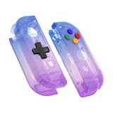 eXtremeRate Joycon Handheld Controller Gradient Translucent Bluebell Housing (D-Pad Version) with Full Set Buttons, DIY Replacement Shell Case for NS Switch JoyCon & OLED JoyCon – Joycon and Console NOT Included - JZP317