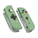 eXtremeRate Matcha Green Joycon Handheld Controller Housing (D-Pad Version) with Full Set Buttons, DIY Replacement Shell Case for NS Switch JoyCon & OLED JoyCon – Console Shell NOT Included - JZP316