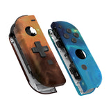 eXtremeRate Orange Star Universe Soft Touch Joycon Handheld Controller Housing (D-Pad Version) with Full Set Buttons, DIY Replacement Shell Case for NS Switch JoyCon & OLED JoyCon - Console Shell NOT Included - JZT102