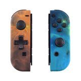 eXtremeRate Orange Star Universe Soft Touch Joycon Handheld Controller Housing (D-Pad Version) with Full Set Buttons, DIY Replacement Shell Case for NS Switch JoyCon & OLED JoyCon - Console Shell NOT Included - JZT102