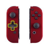 eXtremeRate Soft Touch Red Joycon Handheld Controller Housing (D-Pad Version) with Full Set Buttons, DIY Replacement Shell Case for NS Switch JoyCon & OLED JoyCon - Console Shell NOT Included - JZP302