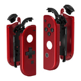 eXtremeRate Soft Touch Red Joycon Handheld Controller Housing (D-Pad Version) with Full Set Buttons, DIY Replacement Shell Case for NS Switch JoyCon & OLED JoyCon - Console Shell NOT Included - JZP302