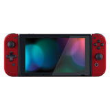 eXtremeRate Soft Touch Red Joycon Handheld Controller Housing (D-Pad Version) with Full Set Buttons, DIY Replacement Shell Case for NS Switch JoyCon & OLED JoyCon - Console Shell NOT Included - JZP302