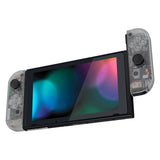 eXtremeRate Transparent Clear Joycon Handheld Controller Housing (D-Pad Version) with Full Set Buttons, DIY Replacement Shell Case for NS Switch JoyCon & OLED JoyCon - Console Shell NOT Included - JZM501