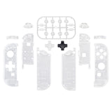 eXtremeRate Transparent Clear Joycon Handheld Controller Housing (D-Pad Version) with Full Set Buttons, DIY Replacement Shell Case for NS Switch JoyCon & OLED JoyCon - Console Shell NOT Included - JZM501