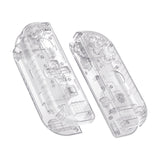 eXtremeRate Transparent Clear Joycon Handheld Controller Housing (D-Pad Version) with Full Set Buttons, DIY Replacement Shell Case for NS Switch JoyCon & OLED JoyCon - Console Shell NOT Included - JZM501