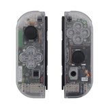 eXtremeRate Transparent Clear Joycon Handheld Controller Housing (D-Pad Version) with Full Set Buttons, DIY Replacement Shell Case for NS Switch JoyCon & OLED JoyCon - Console Shell NOT Included - JZM501