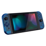 eXtremeRate Transparent Clear Blue Joycon Handheld Controller Housing (D-Pad Version) with Full Set Buttons, DIY Replacement Shell Case for NS Switch JoyCon & OLED JoyCon - Console Shell NOT Included - JZM504