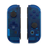 eXtremeRate Transparent Clear Blue Joycon Handheld Controller Housing (D-Pad Version) with Full Set Buttons, DIY Replacement Shell Case for NS Switch JoyCon & OLED JoyCon - Console Shell NOT Included - JZM504