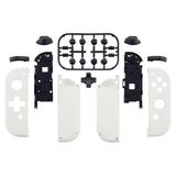 eXtremeRate White Joycon Handheld Controller Housing (D-Pad Version) with Full Set Buttons, DIY Replacement Shell Case for NS Switch JoyCon & OLED JoyCon - Console Shell NOT Included - JZP303