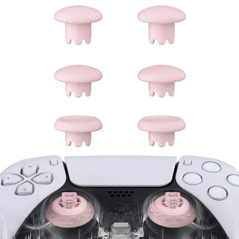 eXtremeRate EDGE Sticks Swappable Thumbsticks for PS5 Controller, Custom Cherry Blossoms Pink Replacement Interchangeable Analog Stick Joystick for PS5, for PS4 All Model Controllers Universal - WITHOUT Controller - P5J212