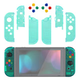 eXtremeRate Emerald Green Joycon Handheld Controller Housing with Full Set Buttons, DIY Replacement Shell Case for NS Switch JoyCon & OLED JoyCon - Joycon and Console NOT Included - CM508