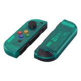 eXtremeRate Emerald Green Joycon Handheld Controller Housing with Full Set Buttons, DIY Replacement Shell Case for NS Switch JoyCon & OLED JoyCon - Joycon and Console NOT Included - CM508