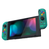 eXtremeRate Emerald Green Joycon Handheld Controller Housing with Full Set Buttons, DIY Replacement Shell Case for NS Switch JoyCon & OLED JoyCon - Joycon and Console NOT Included - CM508