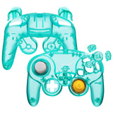 eXtremeRate Emerald Green Replacement Faceplate Backplate with Buttons for Nintendo GameCube Controller - GCNM5004