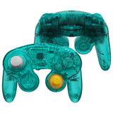 eXtremeRate Emerald Green Replacement Faceplate Backplate with Buttons for Nintendo GameCube Controller - GCNM5004