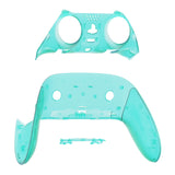 eXtremeRate Emerald Green Top Bottom Decorative Trim Shell Compatible with ps5 Edge Controller DIY Replacement Front Back Clip Shell, Custom Plates Cover Compatible with ps5 Edge Controller - CXQEGM005