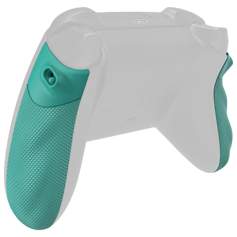 eXtremeRate FLEXOR Rubberized Side Rails Grips Trigger Stop Kit for Xbox Series X/S Controller & Xbox Core Controller - Diamond Textured Teal Green - PX3Q3012