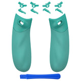 eXtremeRate FLEXOR Rubberized Side Rails Grips Trigger Stop Kit for Xbox Series X/S Controller & Xbox Core Controller - Diamond Textured Teal Green - PX3Q3012