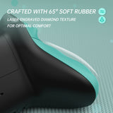 eXtremeRate FLEXOR Rubberized Side Rails Grips Trigger Stop Kit for Xbox Series X/S Controller & Xbox Core Controller - Diamond Textured Teal Green - PX3Q3012