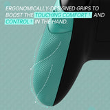 eXtremeRate FLEXOR Rubberized Side Rails Grips Trigger Stop Kit for Xbox Series X/S Controller & Xbox Core Controller - Diamond Textured Teal Green - PX3Q3012