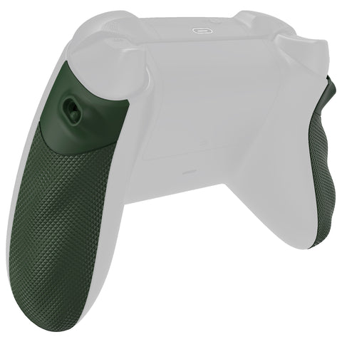 eXtremeRate FLEXOR Rubberized Side Rails Grips Trigger Stop Kit for Xbox Series X/S Controller & Xbox Core Controller - Diamond Textured Deep Pine Green - PX3Q3009