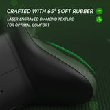 eXtremeRate FLEXOR Rubberized Side Rails Grips Trigger Stop Kit for Xbox Series X/S Controller & Xbox Core Controller - Diamond Textured Deep Pine Green - PX3Q3009