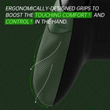 eXtremeRate FLEXOR Rubberized Side Rails Grips Trigger Stop Kit for Xbox Series X/S Controller & Xbox Core Controller - Diamond Textured Deep Pine Green - PX3Q3009