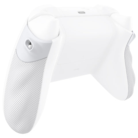 eXtremeRate FLEXOR Rubberized Side Rails Grips Trigger Stop Kit for Xbox Series X/S Controller & Xbox Core Controller - Diamond Textured Frosted White - PX3Q3013