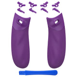 eXtremeRate FLEXOR Rubberized Side Rails Grips Trigger Stop Kit for Xbox Series X/S Controller & Xbox Core Controller - Diamond Textured Mist Purple - PX3Q3011