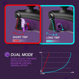 eXtremeRate FLEXOR Rubberized Side Rails Grips Trigger Stop Kit for Xbox Series X/S Controller & Xbox Core Controller - Diamond Textured Mist Purple - PX3Q3011