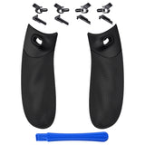 eXtremeRate FLEXOR Rubberized Side Rails Grips Trigger Stop Kit for Xbox Series X/S Controller & Xbox Core Controller - Diamond Textured Shadow Black - PX3Q3014