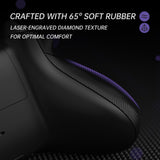 eXtremeRate FLEXOR Rubberized Side Rails Grips Trigger Stop Kit for Xbox Series X/S Controller & Xbox Core Controller - Diamond Textured Shadow Black - PX3Q3014