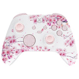 eXtremeRate Cherry Blossom Whisper Controller Full Set Housing Shell Case with Buttons for Xbox Series X/S Controller, Custom Replacement Side Rails Front Back Plate Cover for Xbox Core Controller - QX3T1006