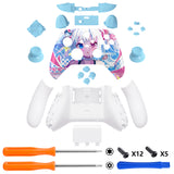 eXtremeRate MeWoow Controller Full Set Housing Shell Case with Buttons for Xbox Series X/S Controller, Custom Replacement Side Rails Front Back Plate Cover for Xbox Core Controller - QX3T1007