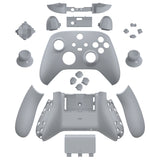 eXtremeRate New Hope Gray Controller Full Set Housing Shell Case with Buttons for Xbox Series X/S Controller, Custom Replacement Side Rails Front Back Plate Cover for Xbox Core Controller - QX3P3004