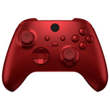 eXtremeRate Scarlet Red Controller Full Set Housing Shell Case with Buttons for Xbox Series X/S Controller, Custom Replacement Side Rails Front Back Plate Cover for Xbox Core Controller - QX3P3005