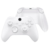 eXtremeRate White Controller Full Set Housing Shell Case with Buttons for Xbox Series X/S Controller, Custom Replacement Side Rails Front Back Plate Cover for Xbox Core Controller - QX3P3003