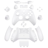 eXtremeRate White Controller Full Set Housing Shell Case with Buttons for Xbox Series X/S Controller, Custom Replacement Side Rails Front Back Plate Cover for Xbox Core Controller - QX3P3003