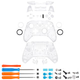 eXtremeRate Replacement Full Set Shell with Buttons for Xbox One Elite Series 2 & Elite 2 Core Controller (Model 1797) - Clear - QFJE2M001