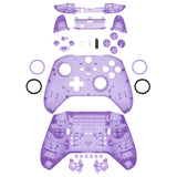 eXtremeRate Replacement Full Set Shell with Buttons for Xbox One Elite Series 2 & Elite 2 Core Controller (Model 1797) - Clear Atomic Purple - QFJE2M002