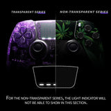 eXtremeRate Green Weeds Left Right Front Housing Shell with Touchpad Compatible with ps5 Edge Controller, DIY Replacement Faceplate Shell Custom Touch Pad Cover Compatible with ps5 Edge Controller - MLREGT007