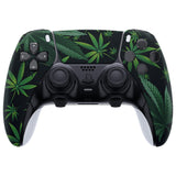 eXtremeRate Green Weeds Left Right Front Housing Shell with Touchpad Compatible with ps5 Edge Controller, DIY Replacement Faceplate Shell Custom Touch Pad Cover Compatible with ps5 Edge Controller - MLREGT007