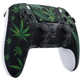 eXtremeRate Green Weeds Left Right Front Housing Shell with Touchpad Compatible with ps5 Edge Controller, DIY Replacement Faceplate Shell Custom Touch Pad Cover Compatible with ps5 Edge Controller - MLREGT007