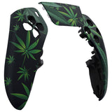 eXtremeRate Green Weeds Left Right Front Housing Shell with Touchpad Compatible with ps5 Edge Controller, DIY Replacement Faceplate Shell Custom Touch Pad Cover Compatible with ps5 Edge Controller - MLREGT007